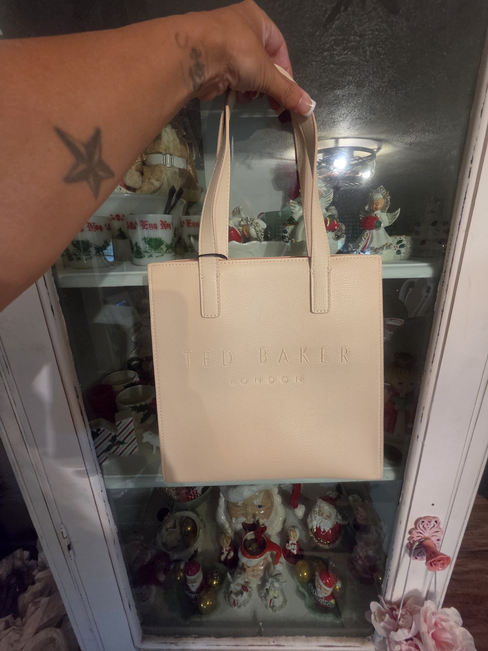 Ted Baker Cream Pebble Leather Tote
